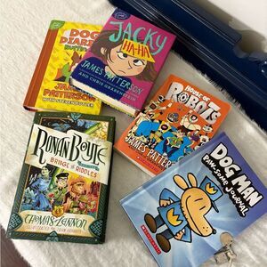 James Patterson Book Lot plus Extra Thomas Lennon Book and Dog Man Journal lock